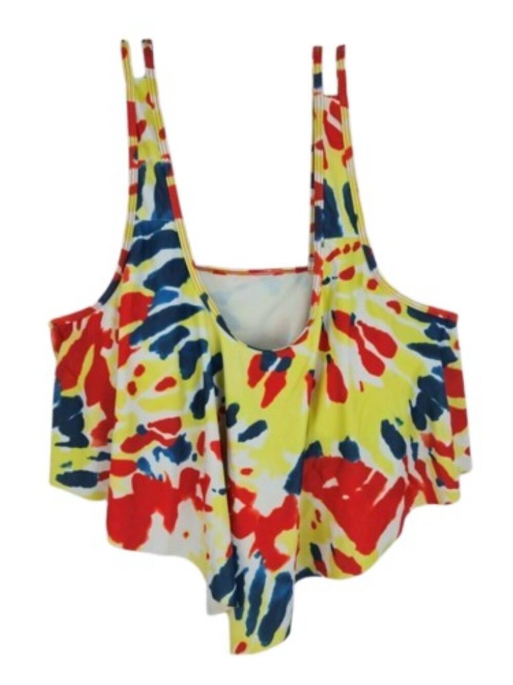 Colorful Tie Dye Tankini Swim Top 2X Plus Size